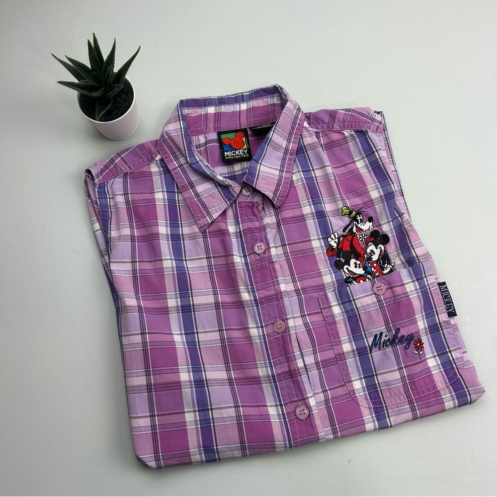 Mickey Unlimted Vintage plaid sleeveless top